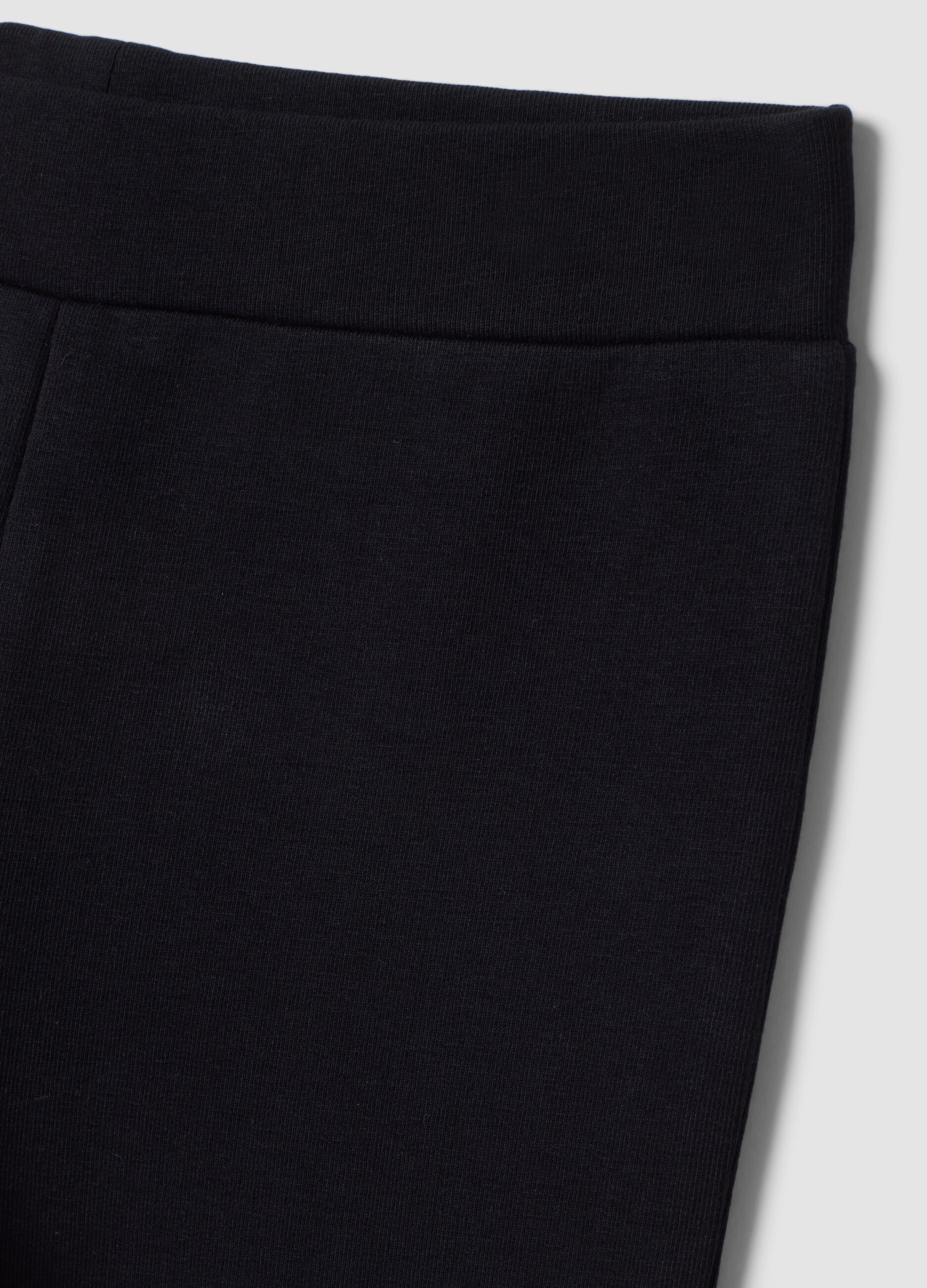 Leggings blu flare in cotone elasticizzato