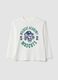 T-shirt bianca in puro cotone organico con girocollo_0