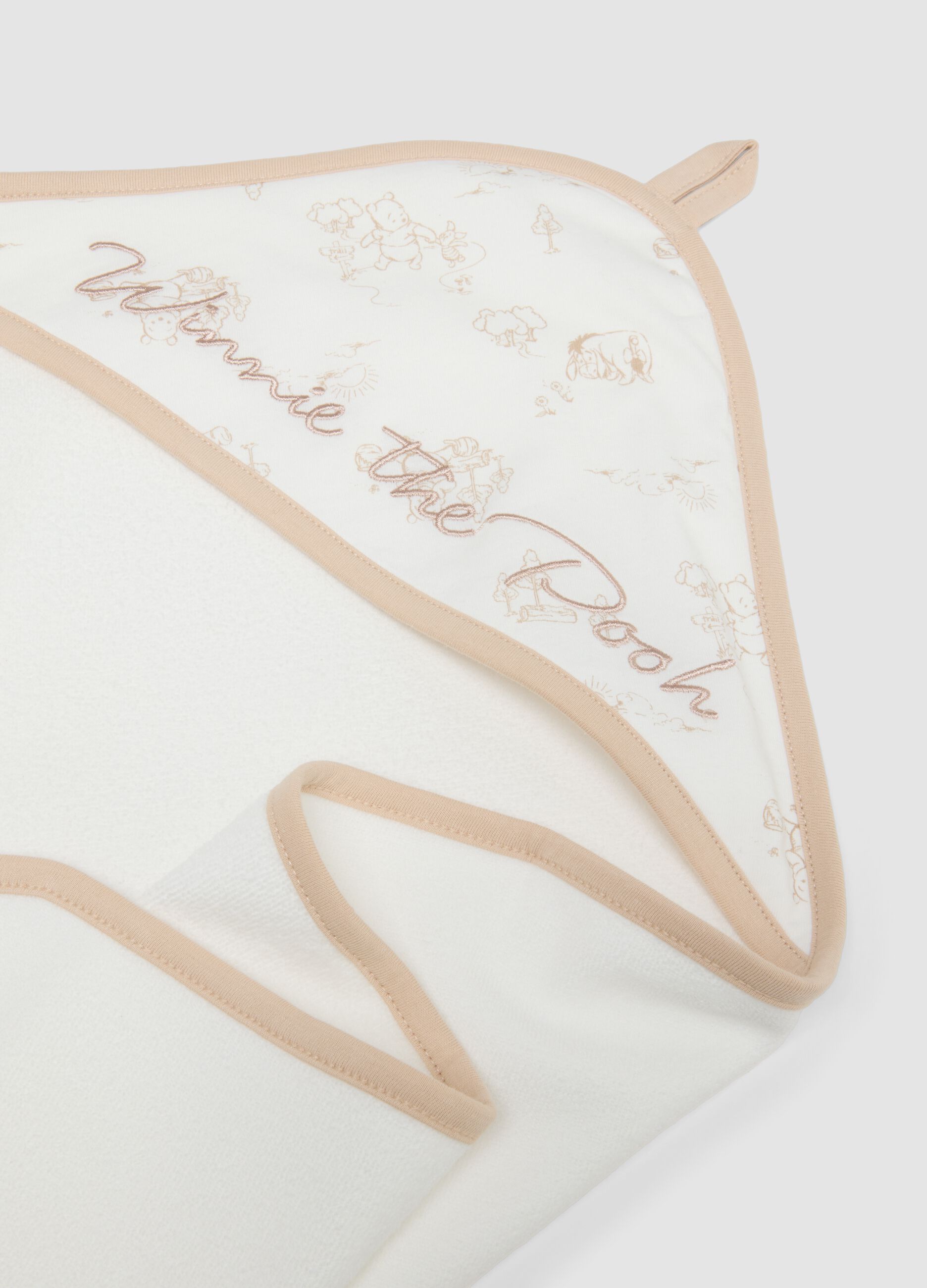 Wei&szlig;er Baby-Bademantel aus Bio-Baumwollmischung Winnie Puuh