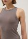 Graues glitzerndes Top in regul&auml;rer Passform mit d&uuml;nnen Tr&auml;gern_3