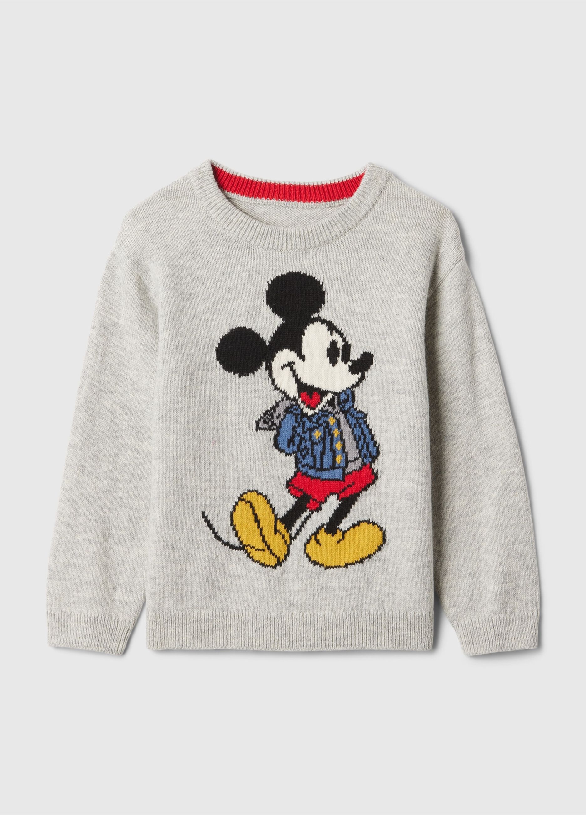 Pullover with jacquard Mickey Mouse design