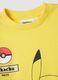 Yellow pure cotton children's t-shirt regular fit with Pikachu_2