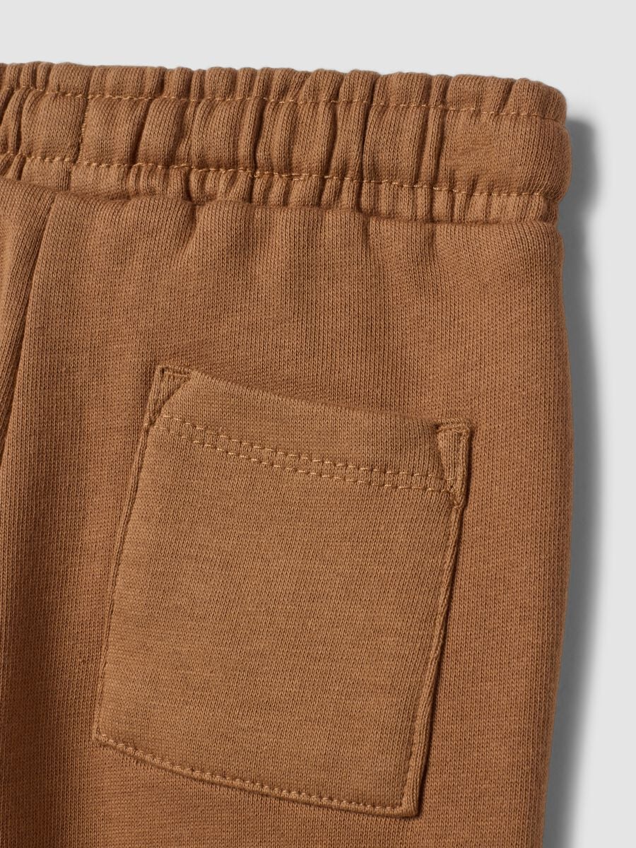 Brown pure cotton oversized joggers with cute animal print_3
