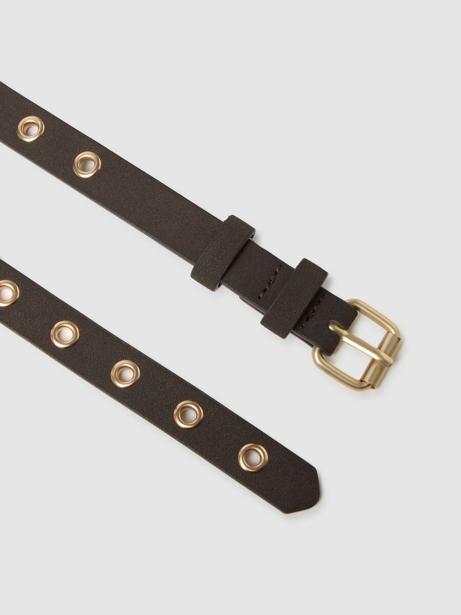 Brown belt with golden studs_1