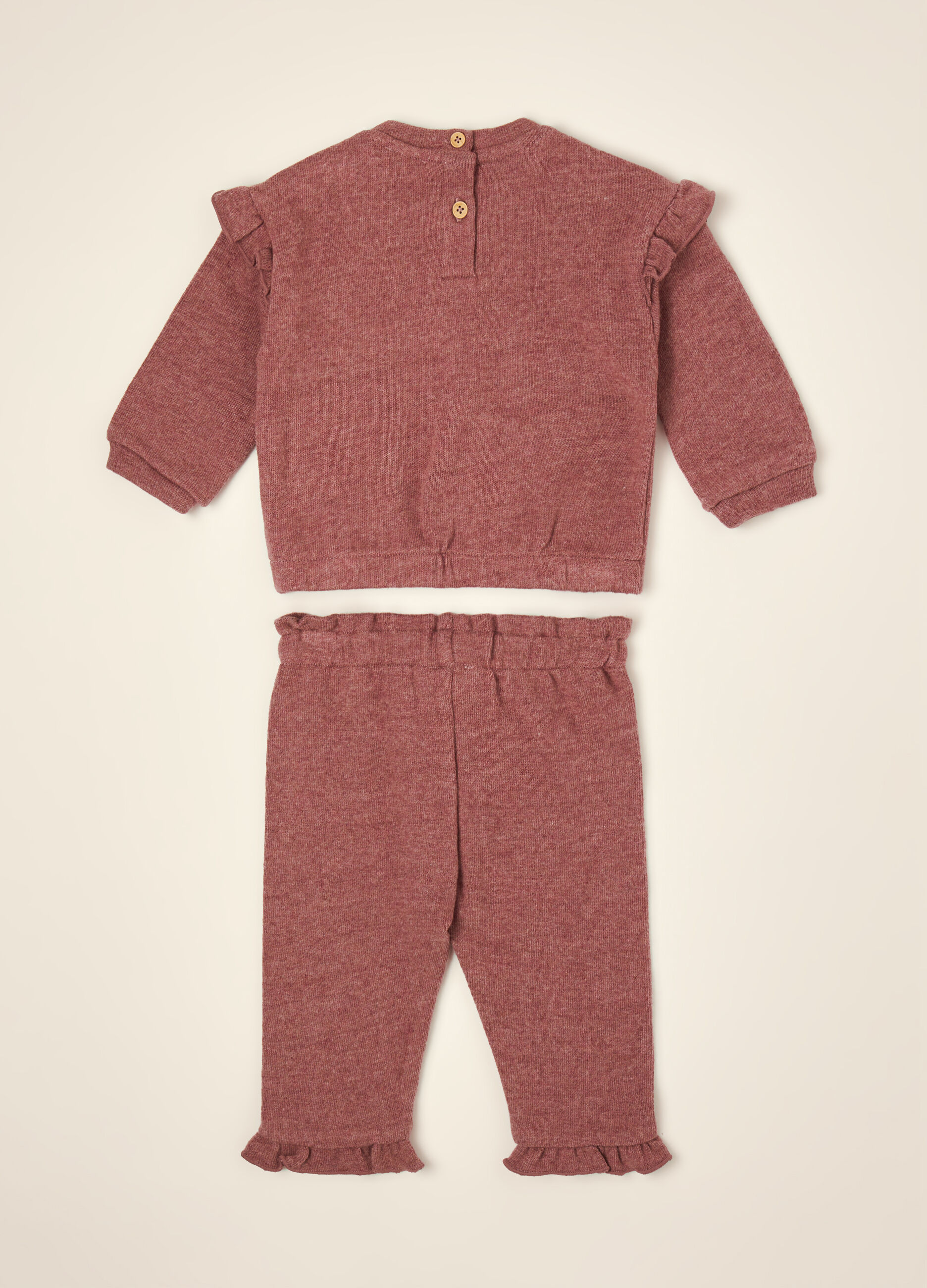 IANA Baby-M&auml;dchen Jogging-Set aus Single Jersey
