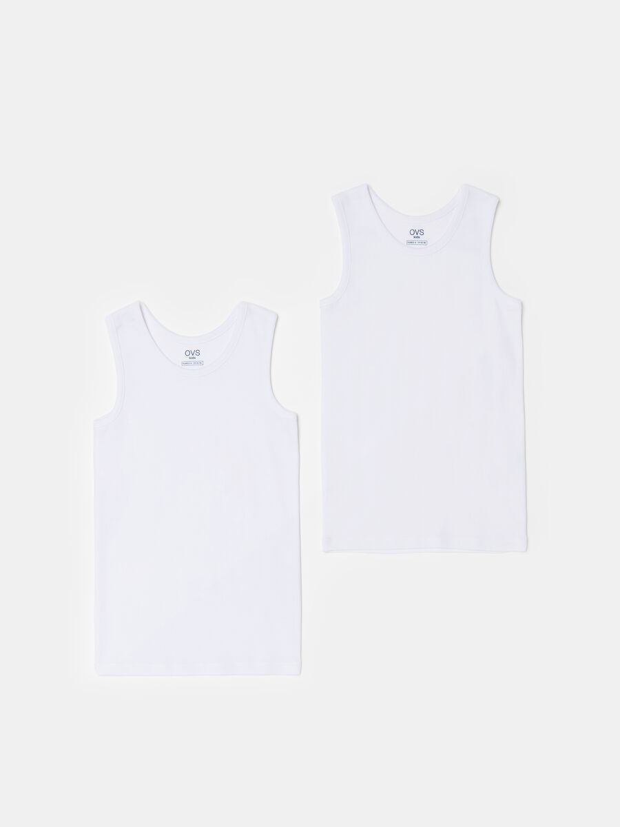 Two-pack racerback vests with round neckline_0