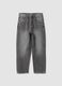 Grey pure-cotton baggy-fit jeans for boys_0