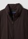 Brown stretch-fabric gilet with zip_2