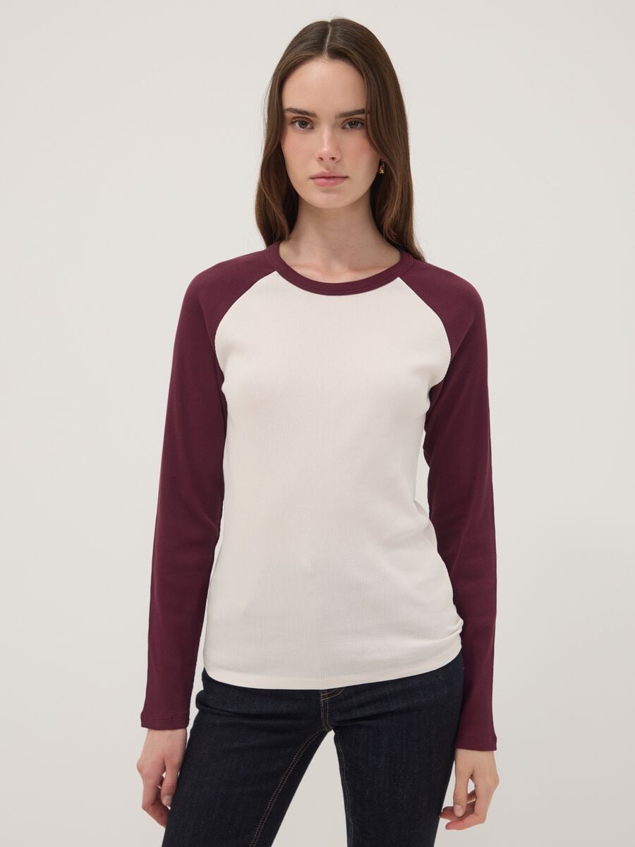 White long-sleeve pure cotton T-shirt_0