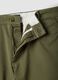 Green stretch cotton chino shorts, regular fit_5