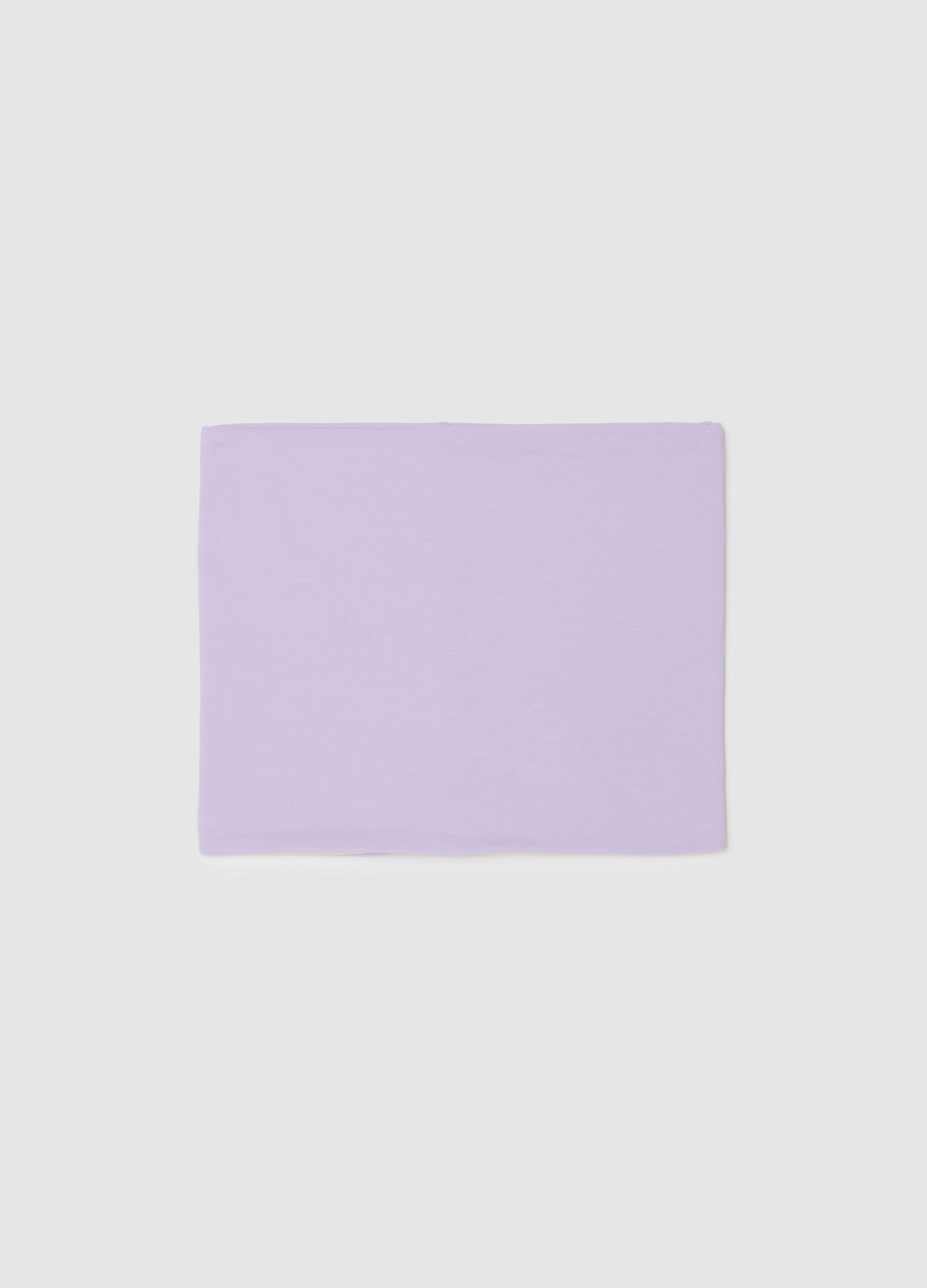 Purple stretch cotton scarf for girls with enveloping fit