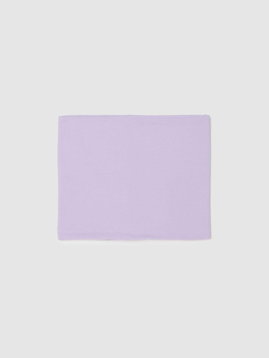 Purple stretch cotton scarf for girls with enveloping fit_0