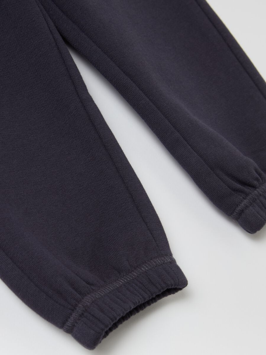 Cotton joggers with elasticated edging_3