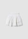 White pure cotton mini skirt_3