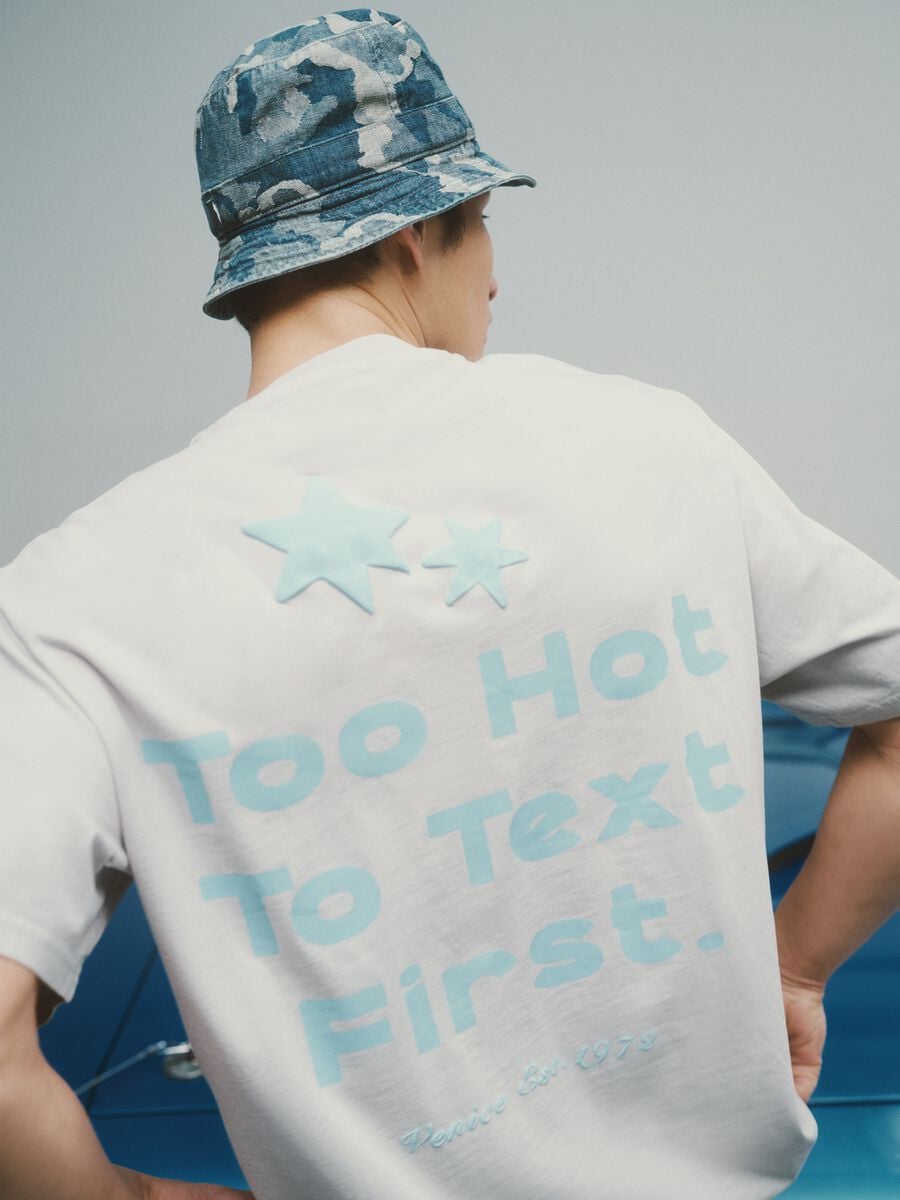 Chap&eacute;u bucket azul em algod&atilde;o puro_1