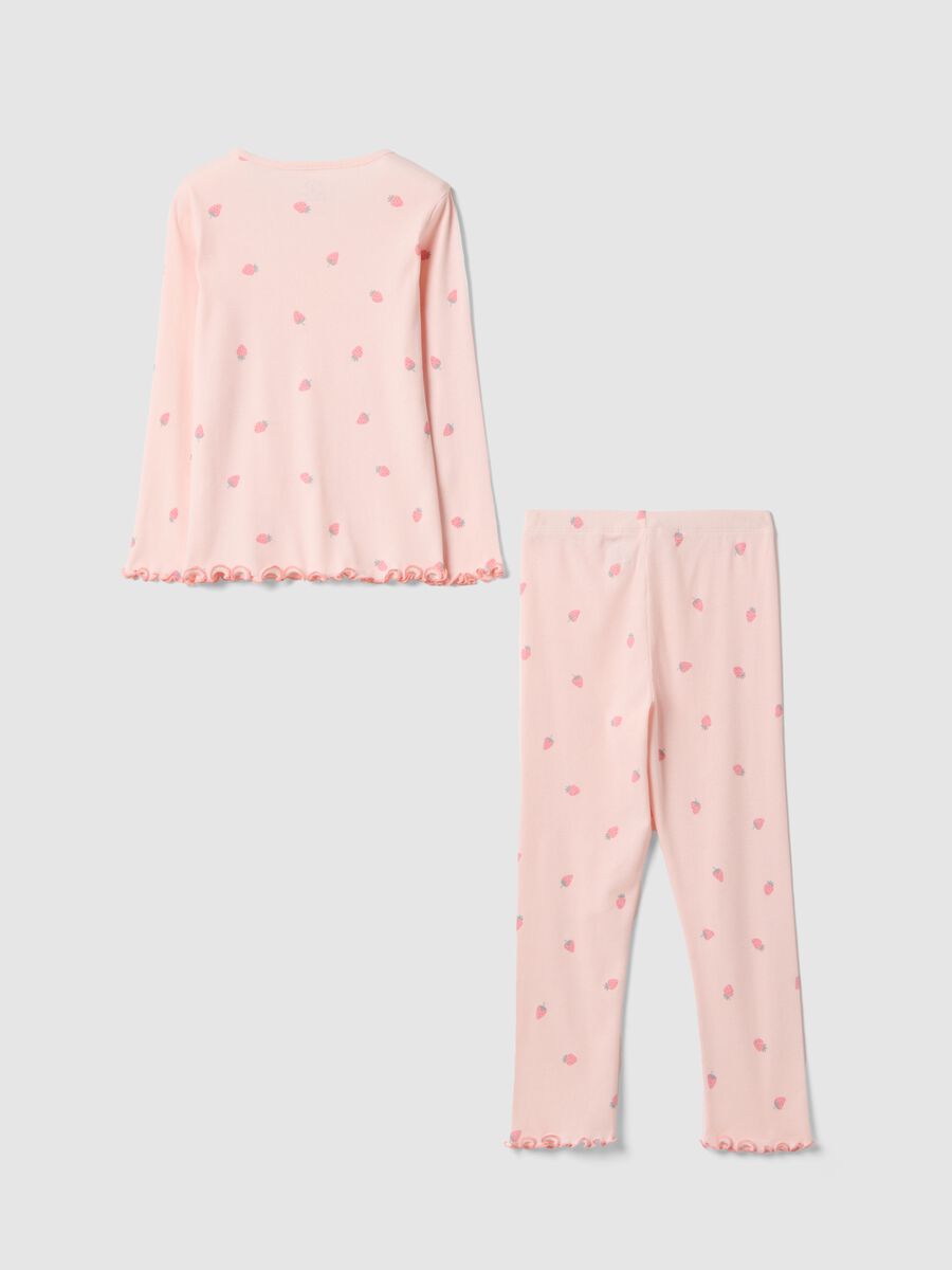Lange rosa Pyjamas aus Bio-Baumwolle_1