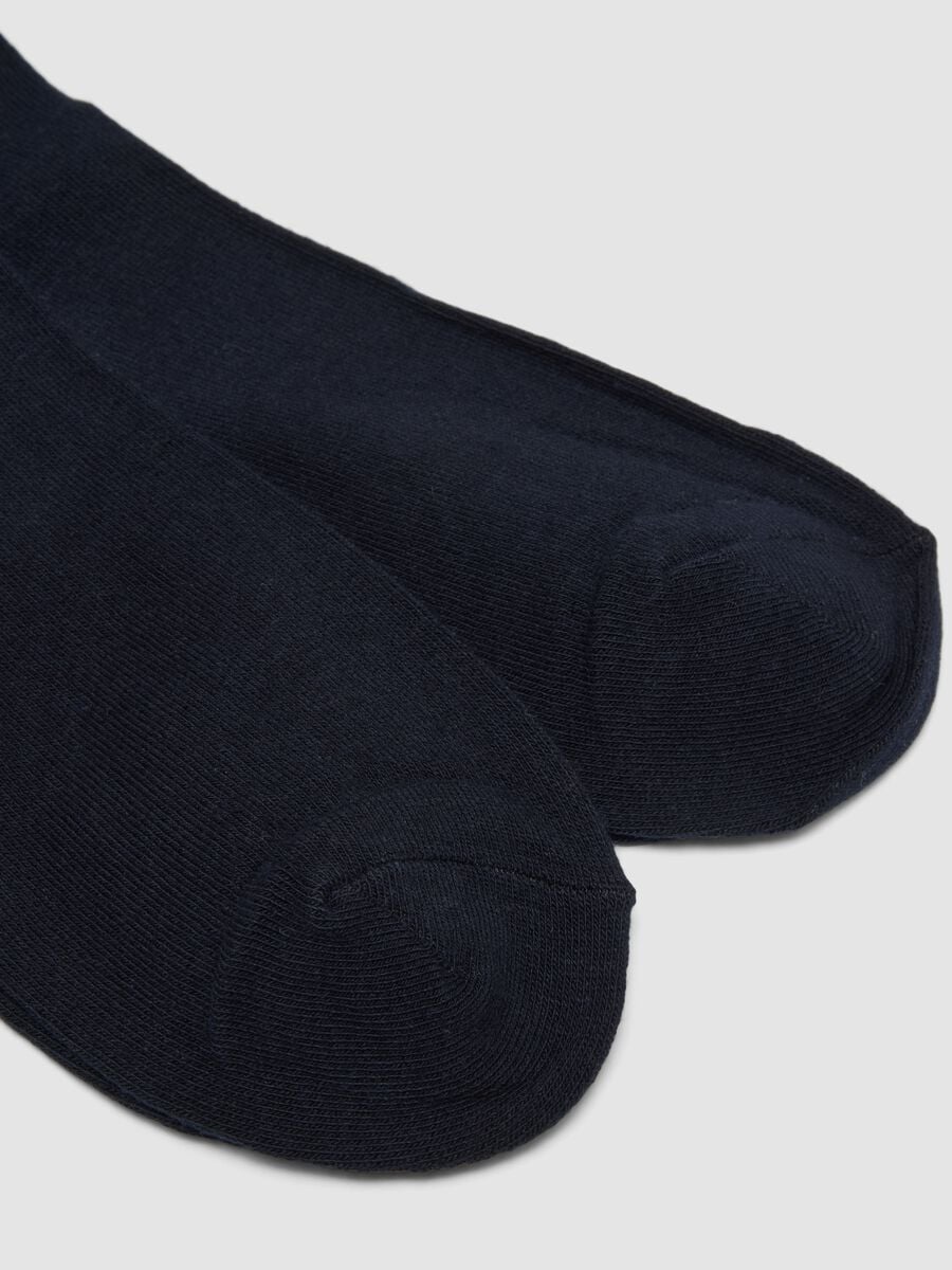 3er-Pack lange blaue Socken aus elastischer Bio-Baumwolle_1