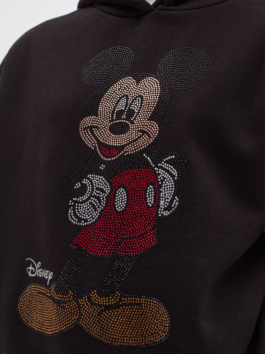 Sweatshirt with hood and Mickey Mouse in diamant&eacute;s_2