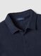 Blue linen and cotton blend polo regular fit_5