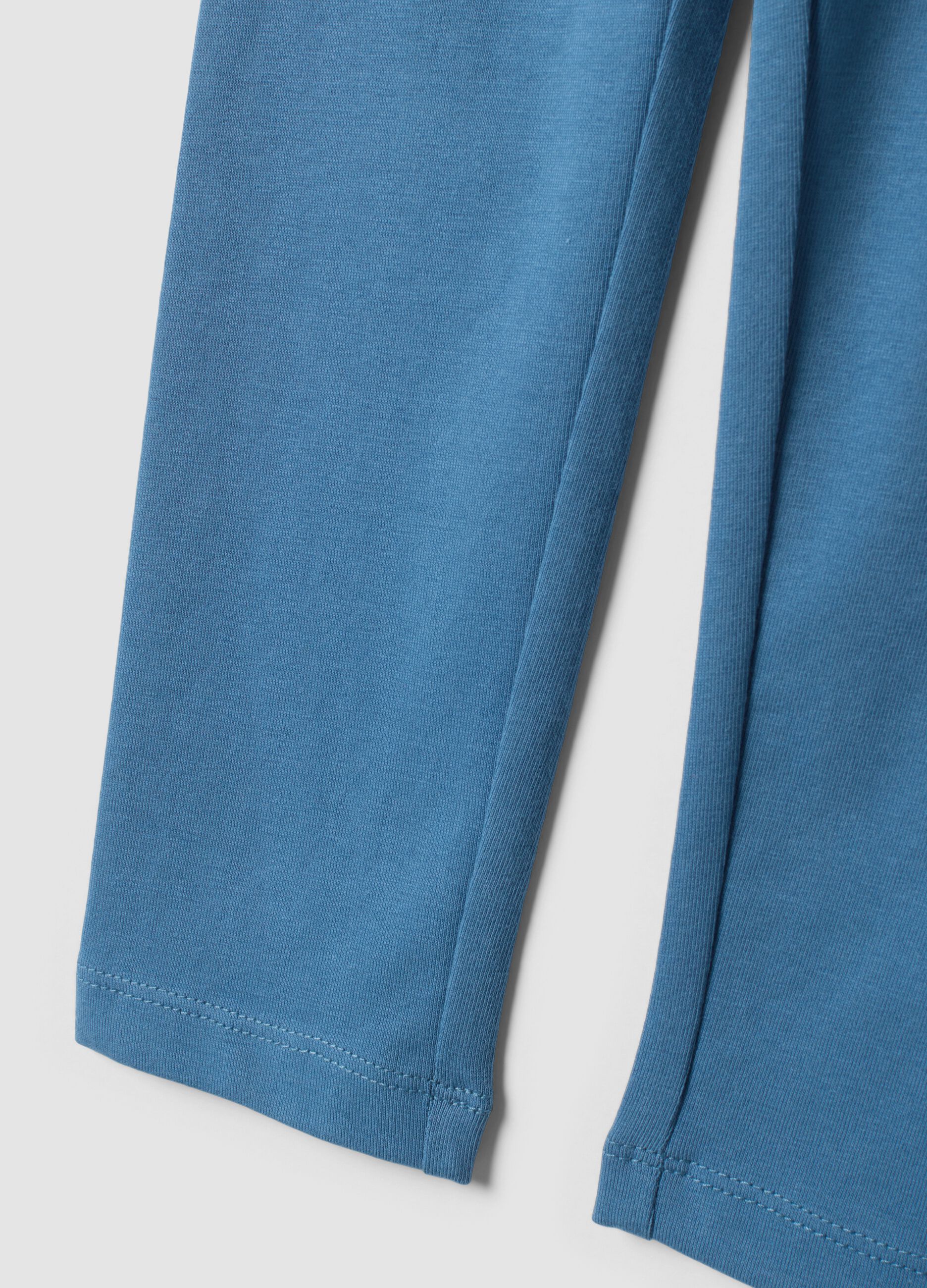 Leggings azzurri in cotone elasticizzato skinny fit