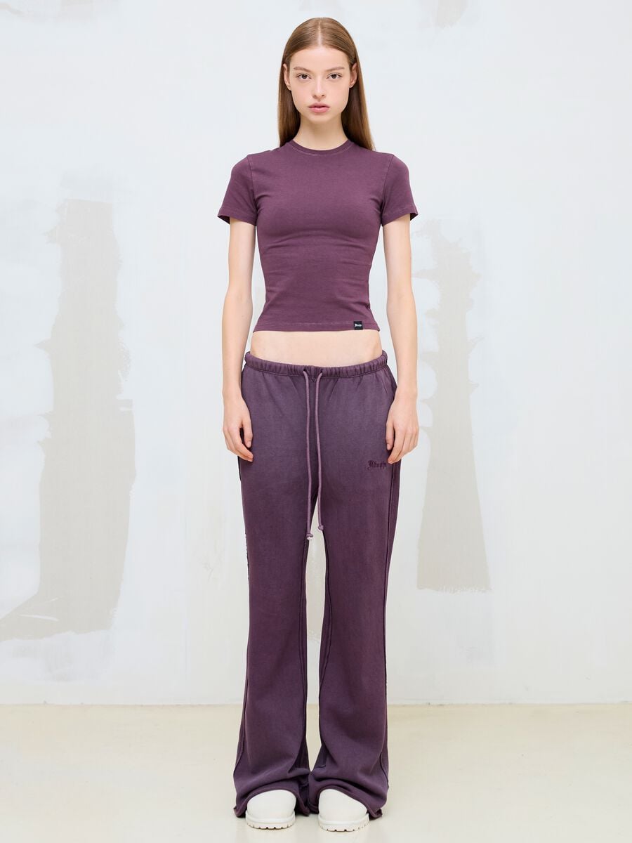 Sun-Faded Burgundy Flare Sweatpants_4