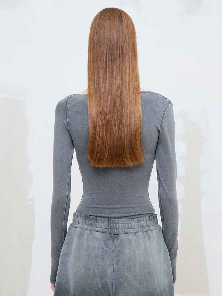 Asymmetrical Bodysuit Washed Grey_3