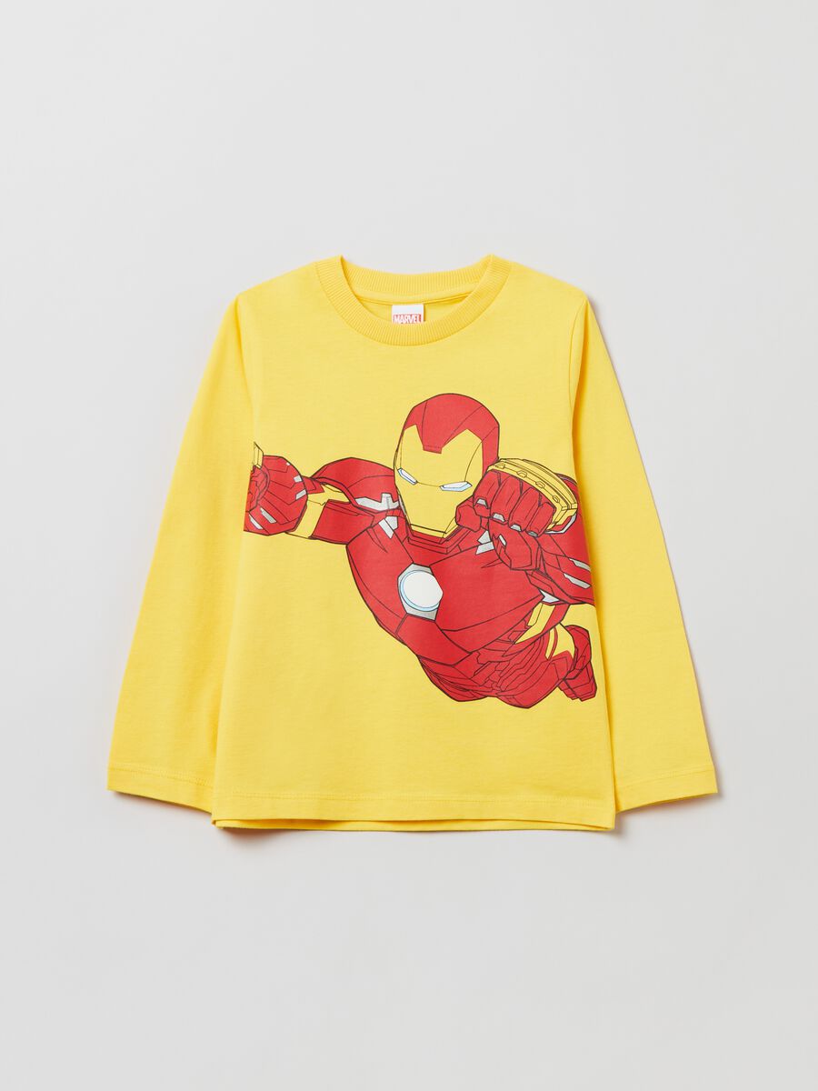 Long-sleeved T-shirt with Iron Man print_0