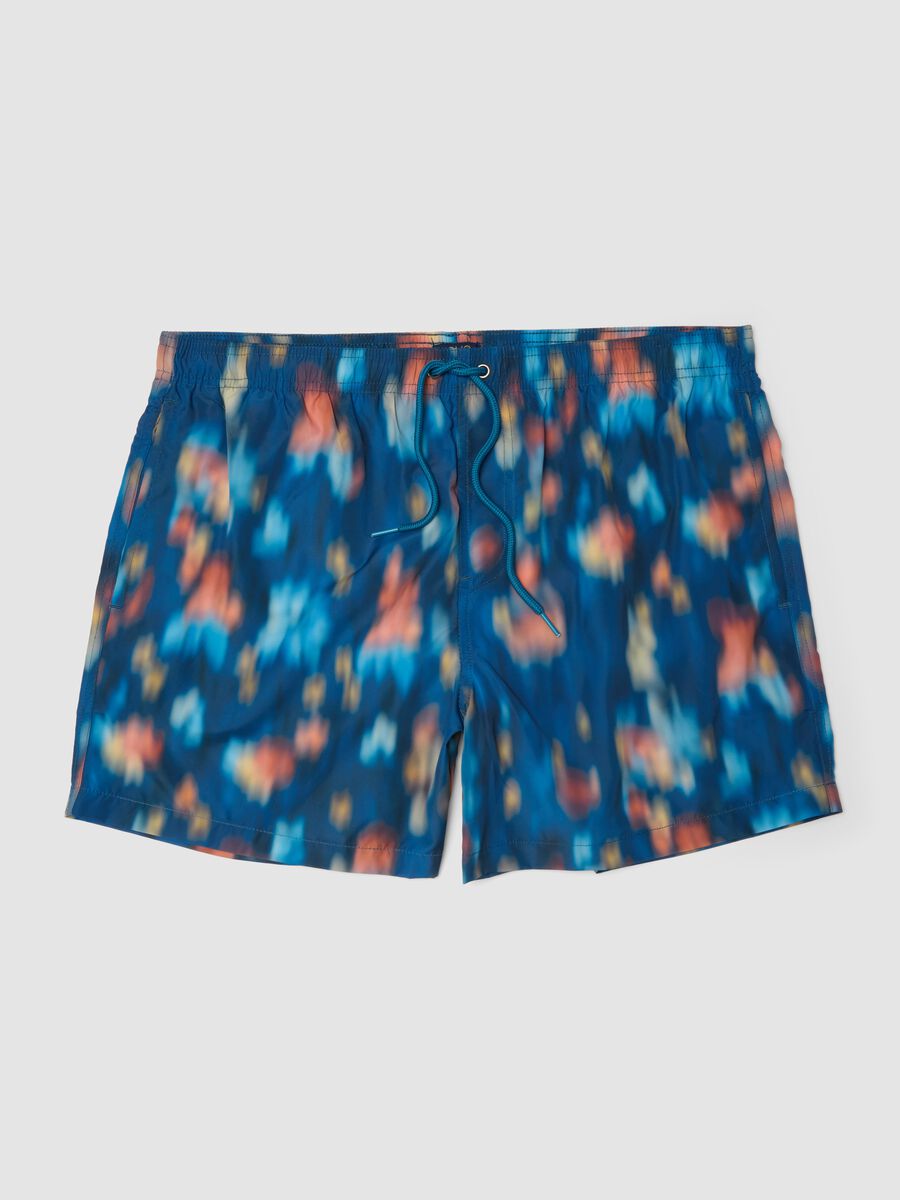 Blue boxer swim shorts with multicolour gradient print_4