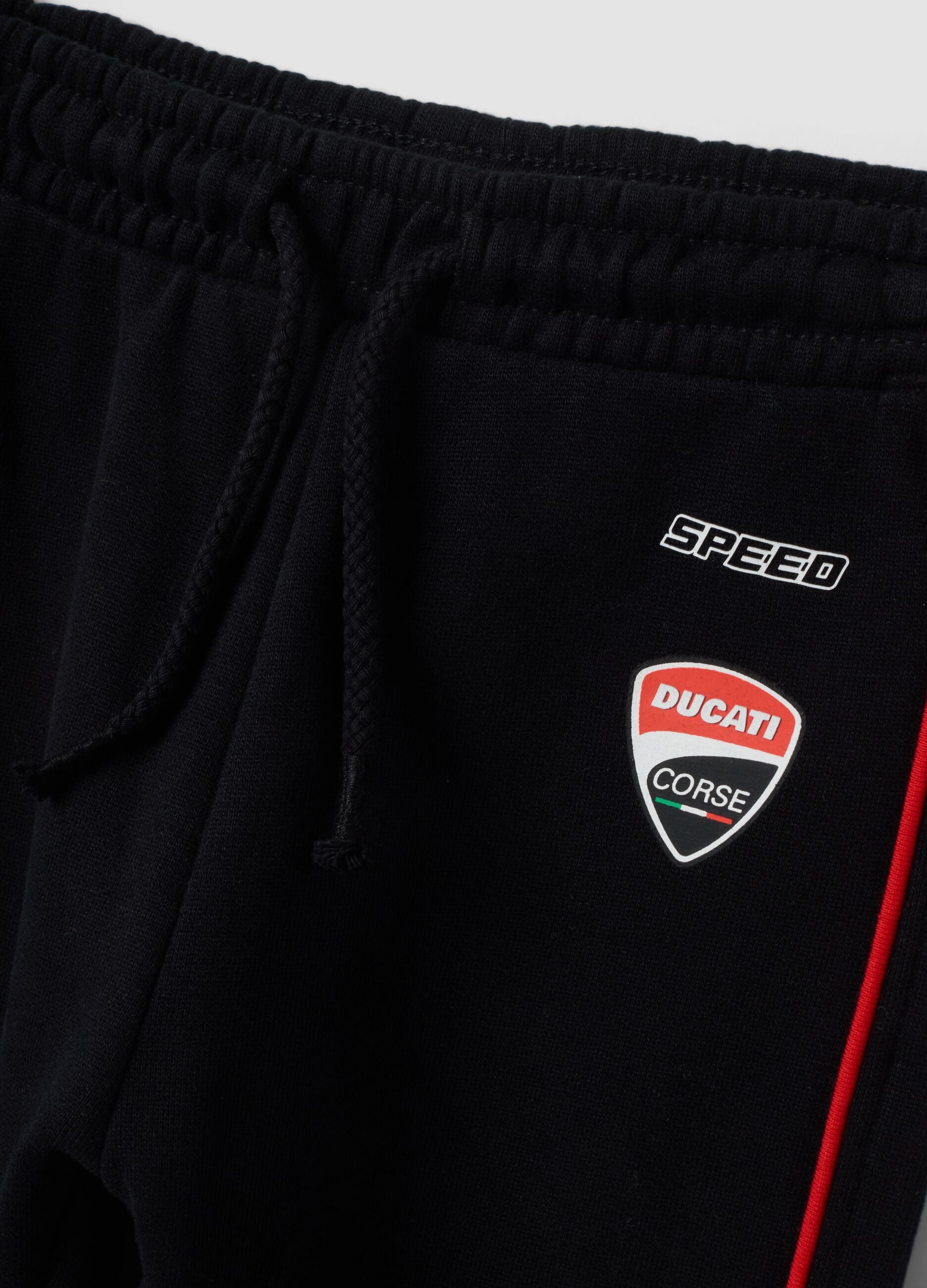 Red and black pure cotton Ducati-themed set, oversized fit