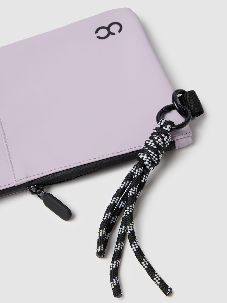 Purple wallet with zip and braided details_2