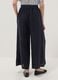 Blue pure linen wide-leg trousers, regular fit_2
