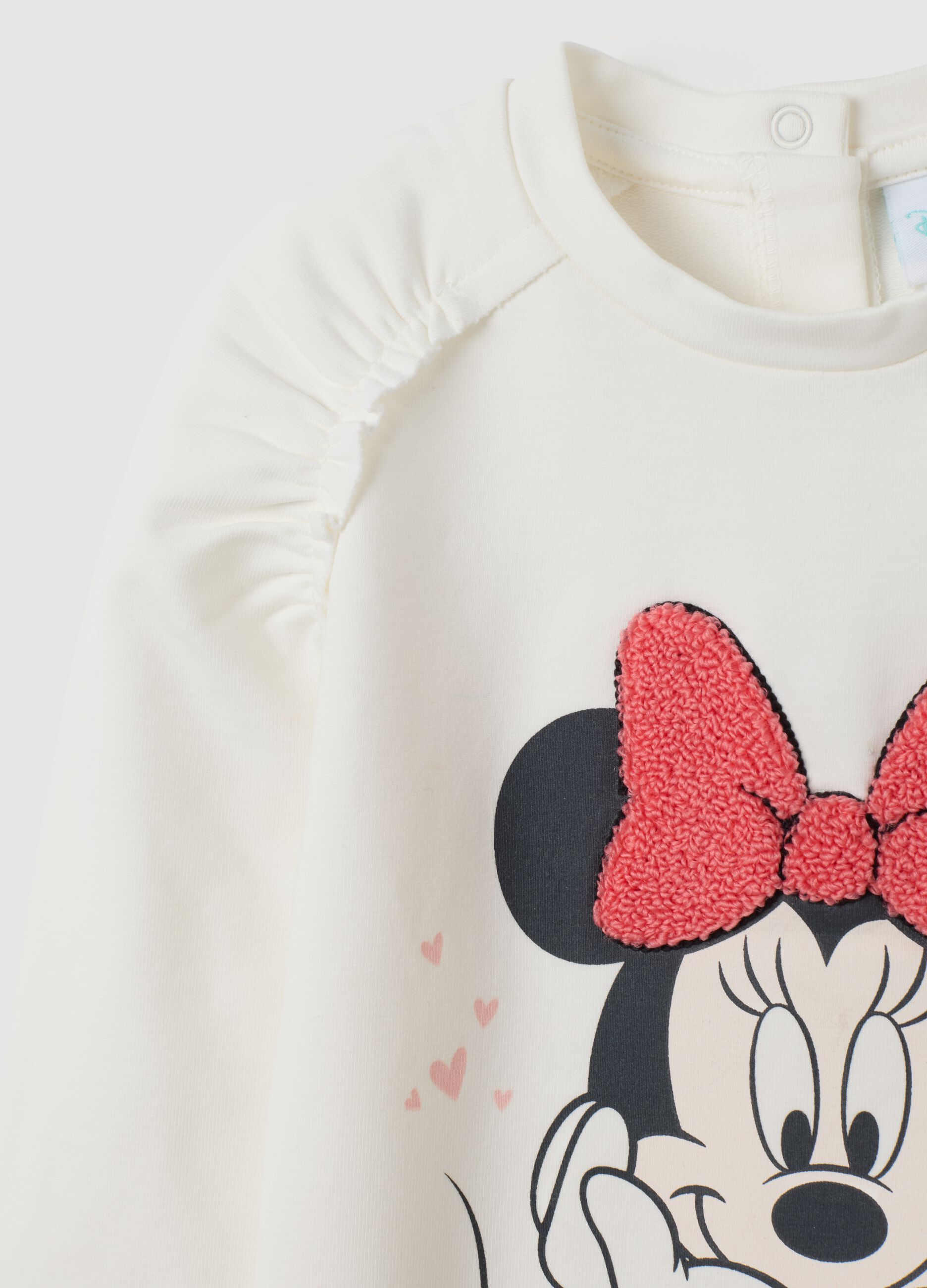 White Girls' Stretch Cotton Sweatshirt