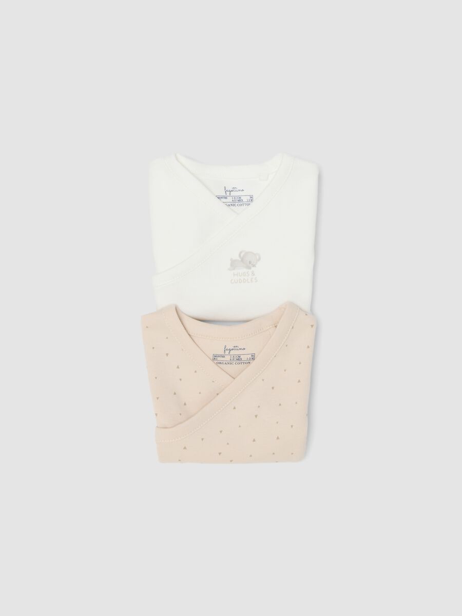 2er-Pack Kurzarm-Bodys aus Bio-Baumwolle in Beige und Wei&szlig; f&uuml;r Babyjungen_2