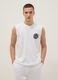 White pure cotton tank top_0