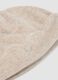 Beige organic cotton-blend jersey baby hat_1