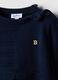 Blue pure cotton regular fit jumper with buttons for baby_2