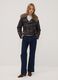 Dark brown regular-fit jacket with statement collar_1