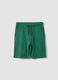 Boys&rsquo; green pure cotton shorts, relaxed fit_0