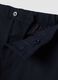 Navy slim-fit stretch viscose twill chino trousers_1