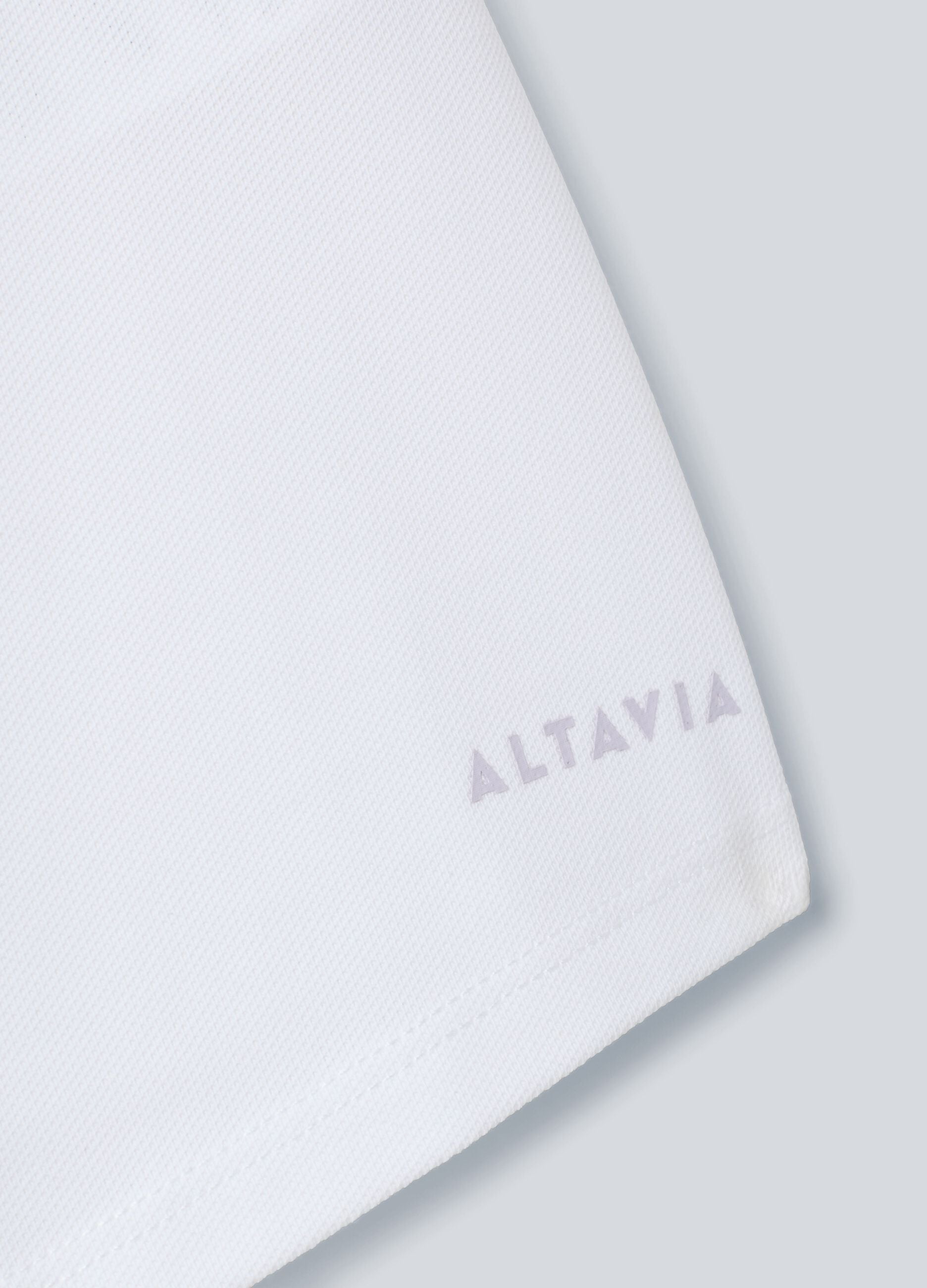 Weisses ALTAVIA COURT Sport-Poloshirt aus Stretch-Baumwolle