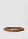 Cintura marrone in vera pelle con borchie_0