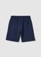 Regul&auml;r geschnittene blaue Shorts aus reiner Baumwolle f&uuml;r Jungen_1