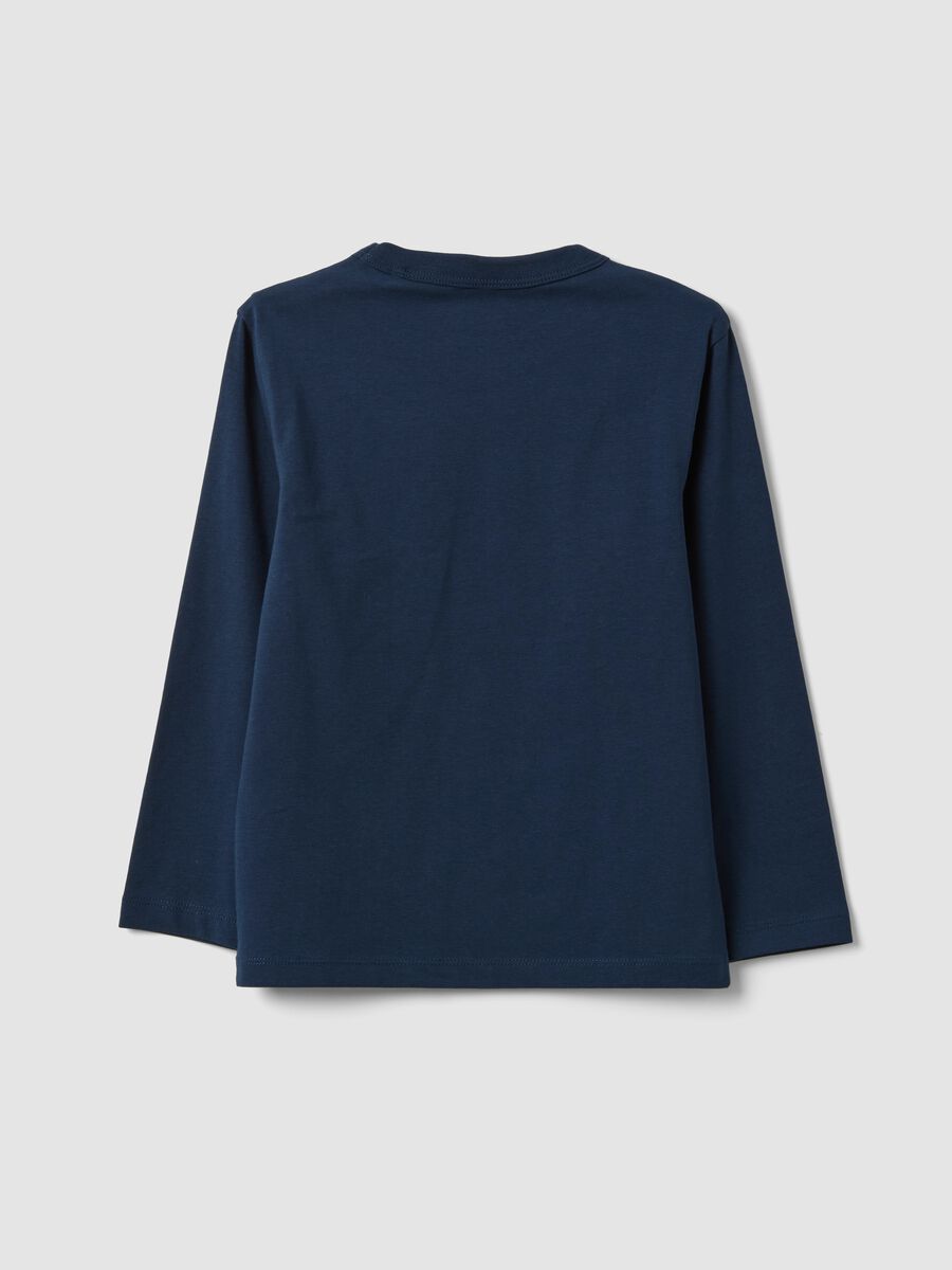 Blaues Langarm-T-Shirt aus Bio-Baumwolle_1