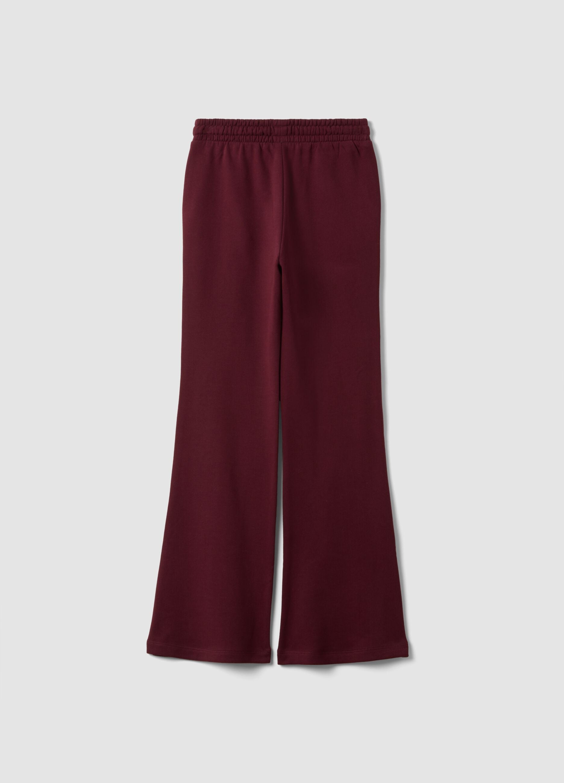Violette Flare-Hose aus reiner Bio-Baumwolle