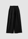 Black wide-leg stretch-fabric trousers_6