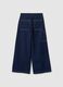 Girls' blue denim wide leg jeans in pure cotton_4