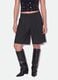 Grey wide-leg stretch viscose Bermuda shorts_1