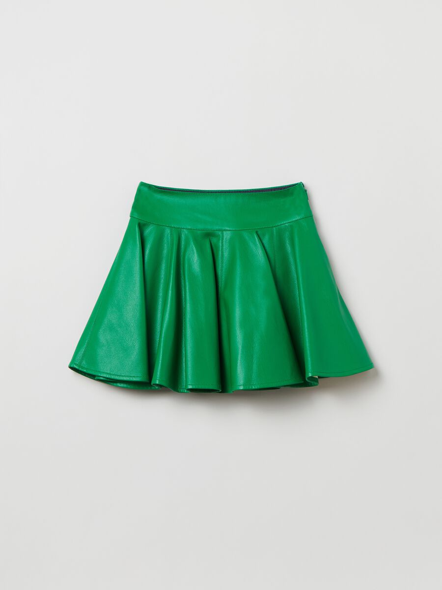 Glossy-effect skirt_3