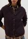 Purple alpaca-blend stretch wool crew-neck cardigan_3