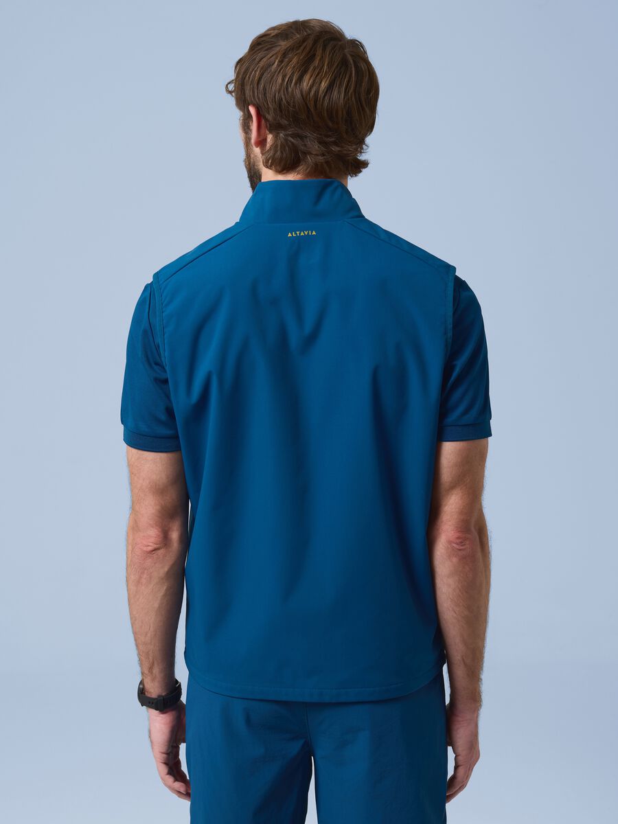 Blaues winddichtes ALTAVIA SAILING Gilet aus Stretchgewebe mit Rei&szlig;verschluss_3
